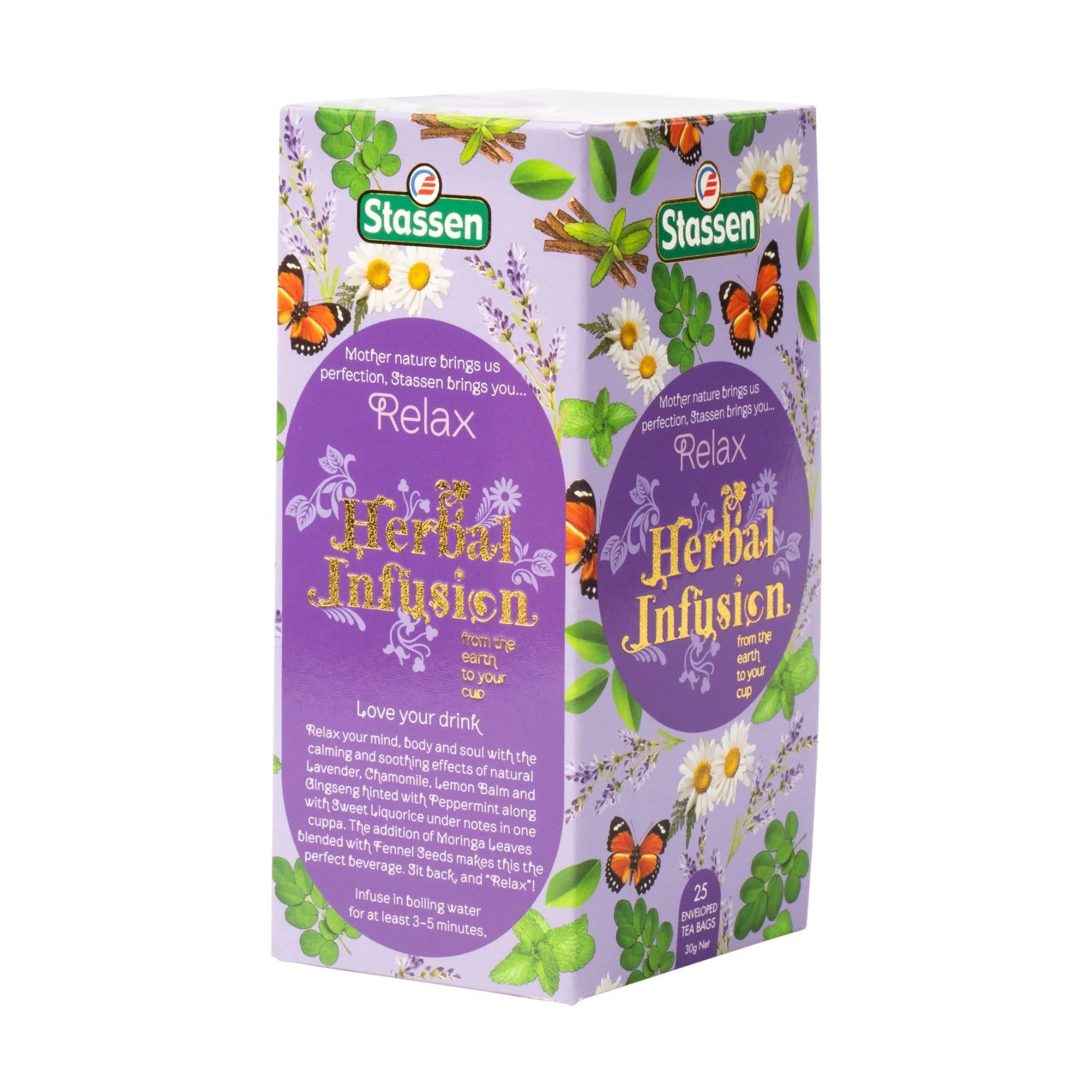 Stassen Relax tējas maisījums 25 tējas maisiņi Ieteicams līdz: 04/2026