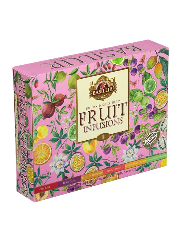 Фруктовый чай ассорти 60 пакетиков, 120г, Basilur Fruit Infusions Vol II (картон.упаковка)
