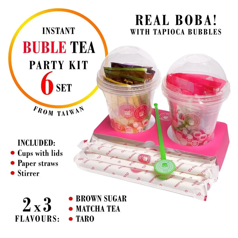 Burbuļtējas komplekts 6 personām, Boba Party Kit, O's Bubble, 6x60g