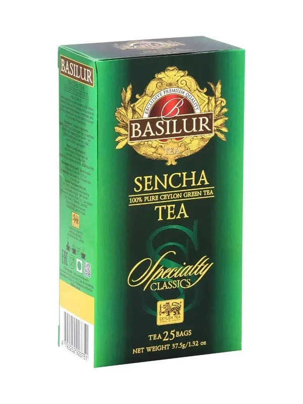 Чай зеленый "SPECIALTY CLASSICS" СЕНЧА 25 пакетиков Basilur