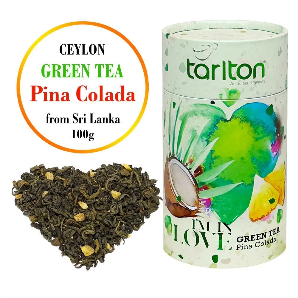 Zaļā beramā lapu tēja Pina Colada, Tarlton Love, 100g