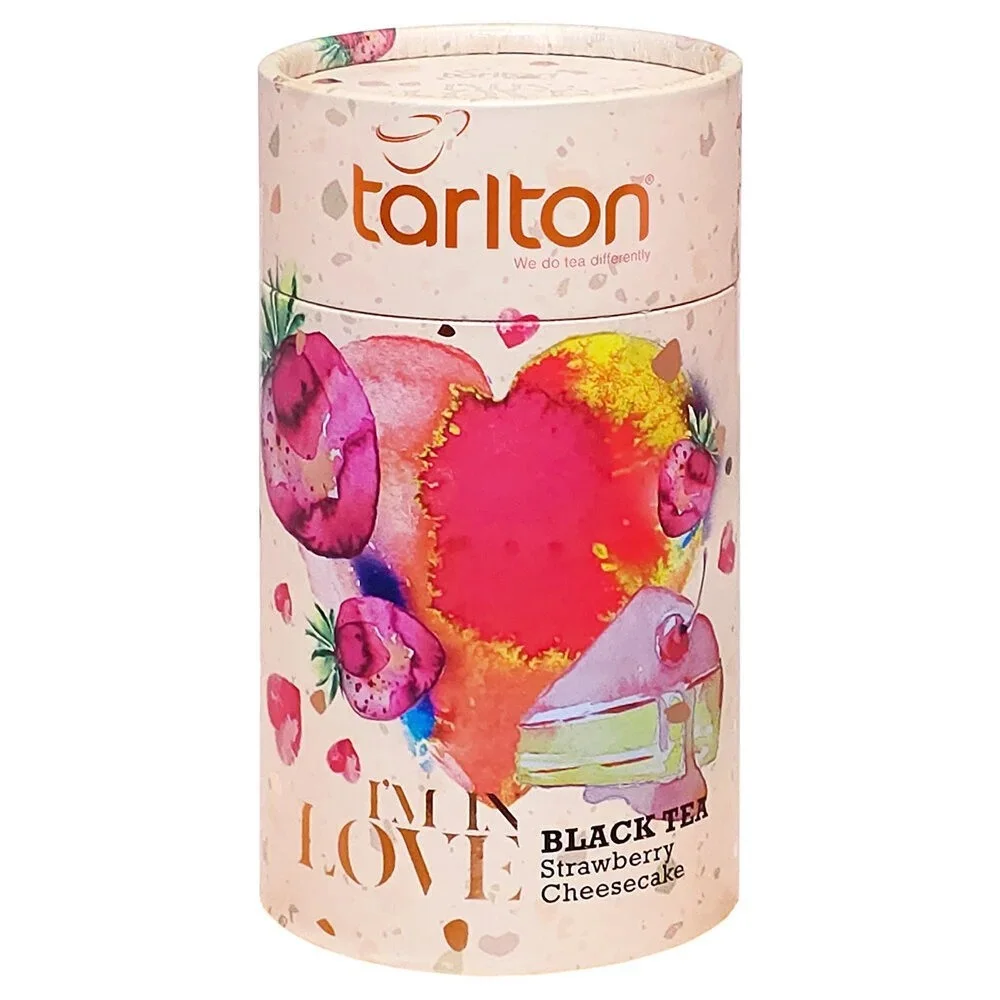 Черный чай Клубничный Чизкейк, Tarlton Love, 100г