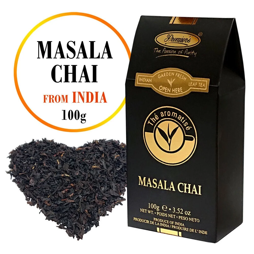 Masala Chai Индийский традиционный черный крупнолистовой чай Масала, Premiers, 100г
