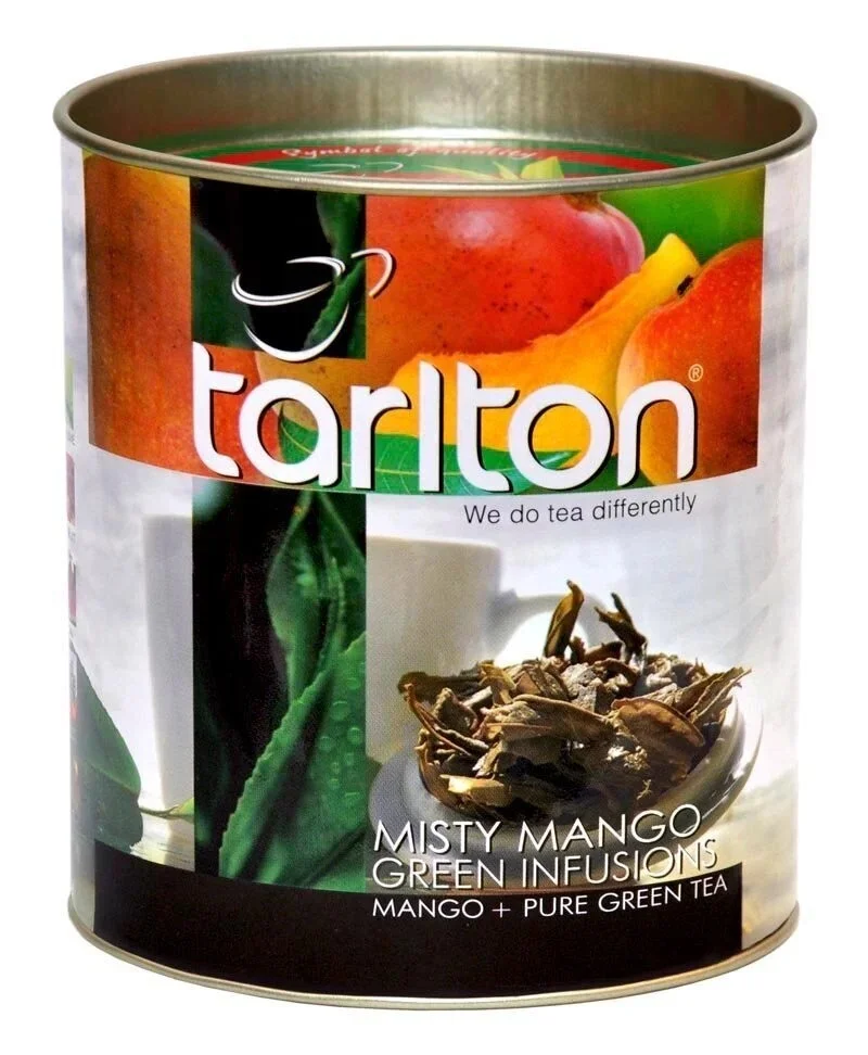 Цейлонский зеленый крупнолистовой чай Tarlton Misty Mango Green tea, 100г