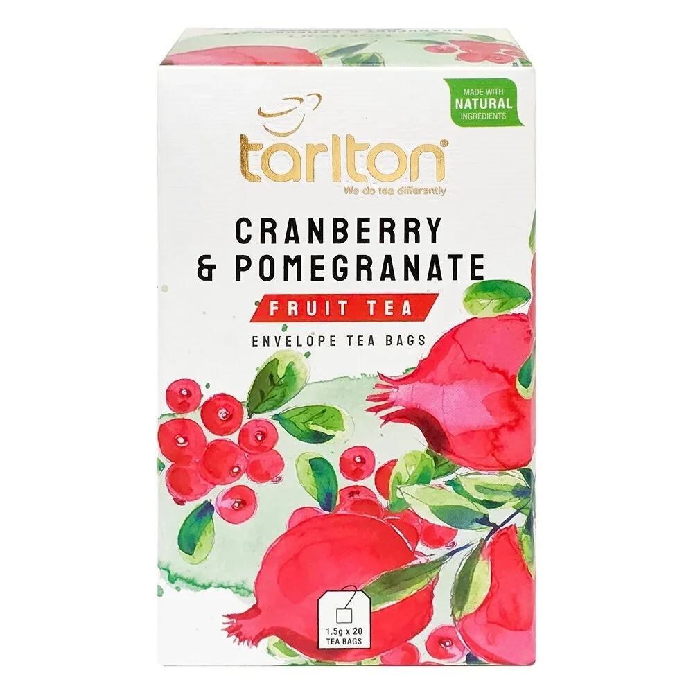 Tarlton фруктовый чай Cranberry & Pomegranate в пакетиках, 20 х 1,5 г