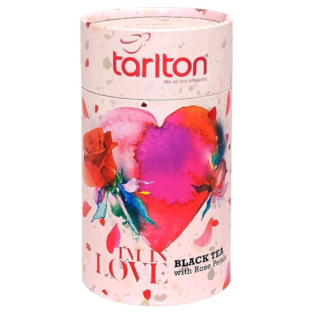 Tarlton Love цейлонский черный чай с бутонами и лепестками роз, 100 г