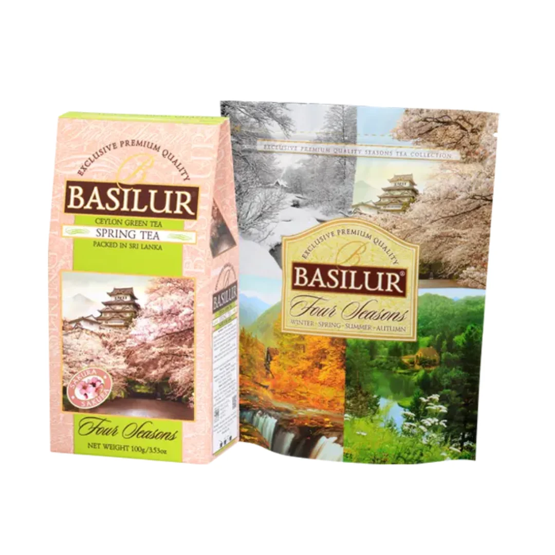 BASILUR SPRING TEA zaļā tēja 100G kartona 4 Seasons