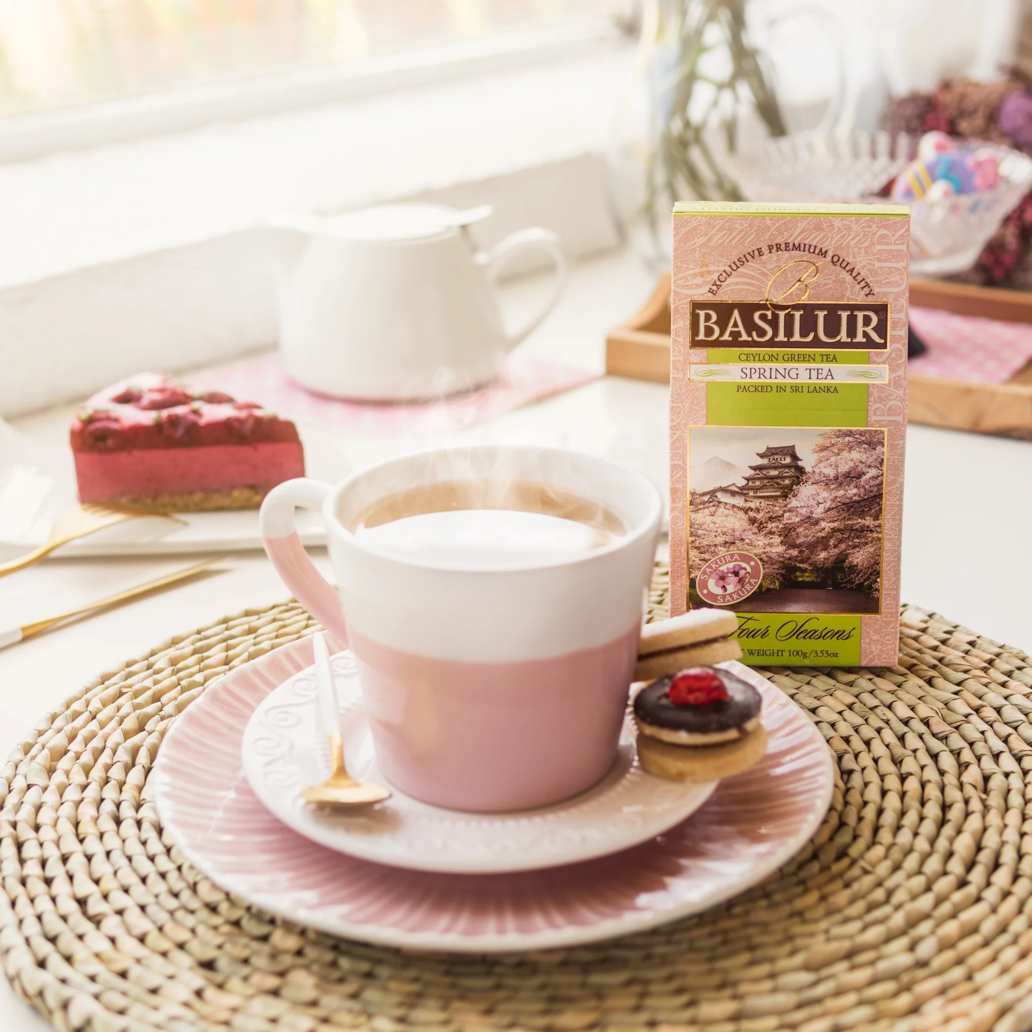 BASILUR SPRING TEA zaļā tēja 100G kartona 4 Seasons