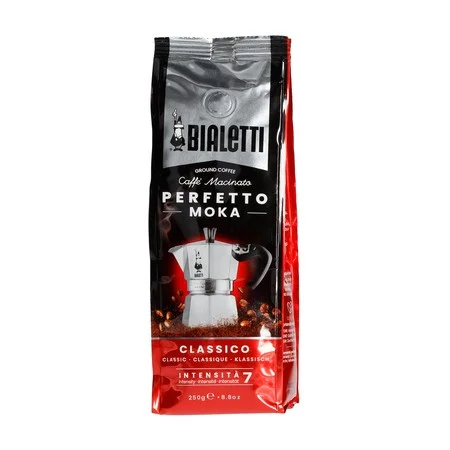 Bialetti Moka Express 6 tases 270 ml kafijas aparats + Perfetto Moka Classico kafija 250g