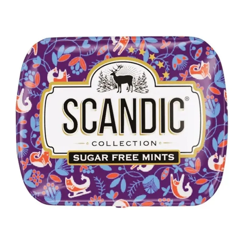 Cukuru nesaturošas pastilas Scandic Fresh zemeņu 14g (metāla iepak)