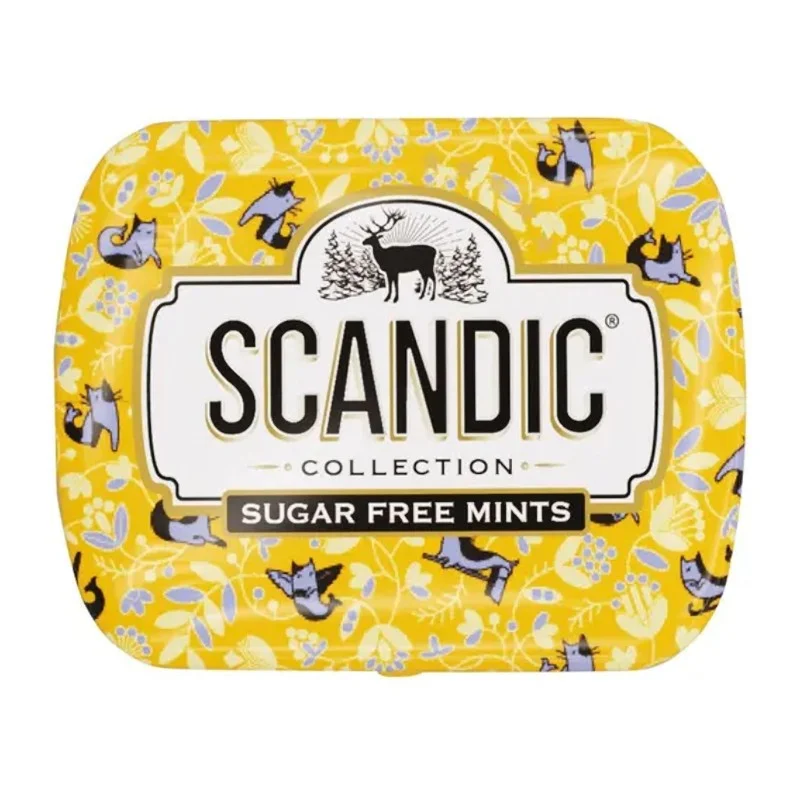 Cukuru nesaturošas pastilas Scandic Fresh zemeņu 14g (metāla iepak)