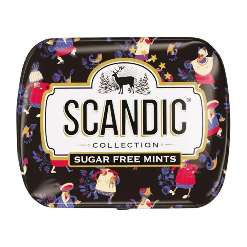 Cukuru nesaturošas pastilas Scandic Fresh zemeņu 14g (metāla iepak)