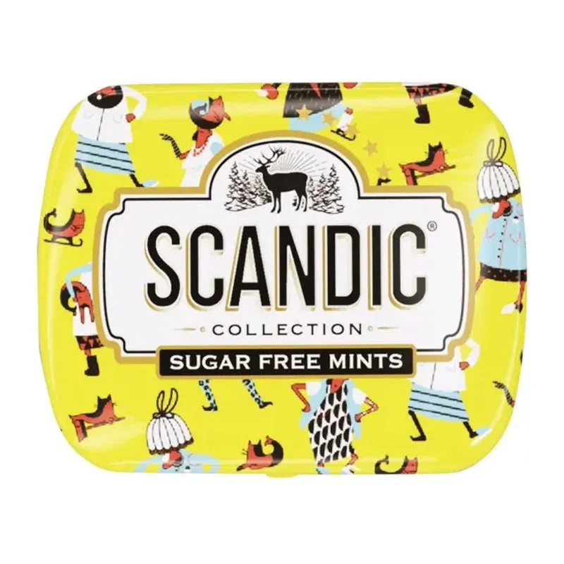 Cukuru nesaturošas pastilas Scandic Fresh zemeņu 14g (metāla iepak)