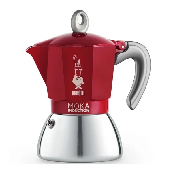 Bialetti Moka Induction 6 чашек 280 мл кофеварка Красная