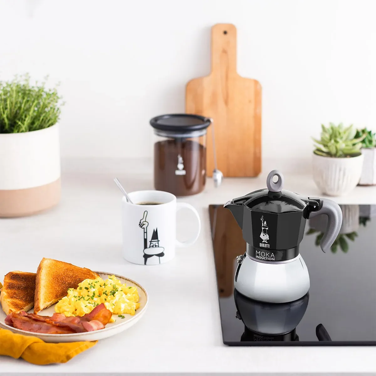 Bialetti Moka Induction 2 cup 100ml kafijas aparats melns