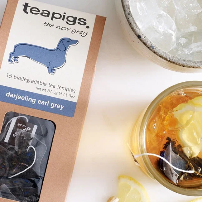Teapigs Darjeeling Earl Grey pyramid melnā tēja piramīda maisiņā 15gab.