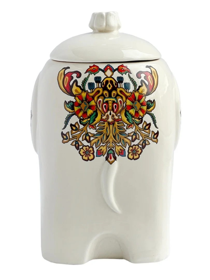 Melnā tēja keramikas burciņā - Baltais zilonis, 50 g