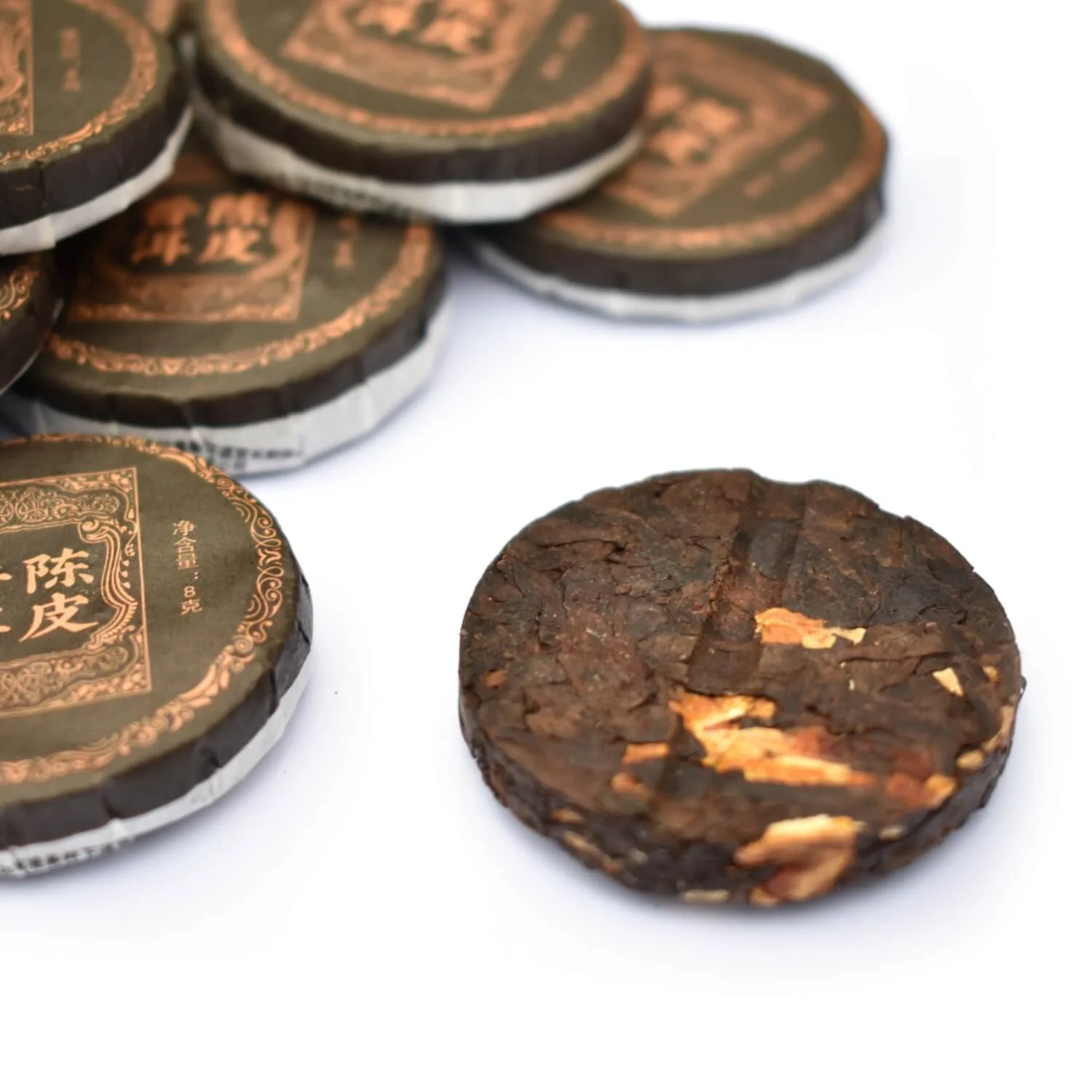 Chen Pi Shu puerh 50g mini puerh medals with tangerine peel T.Ar
