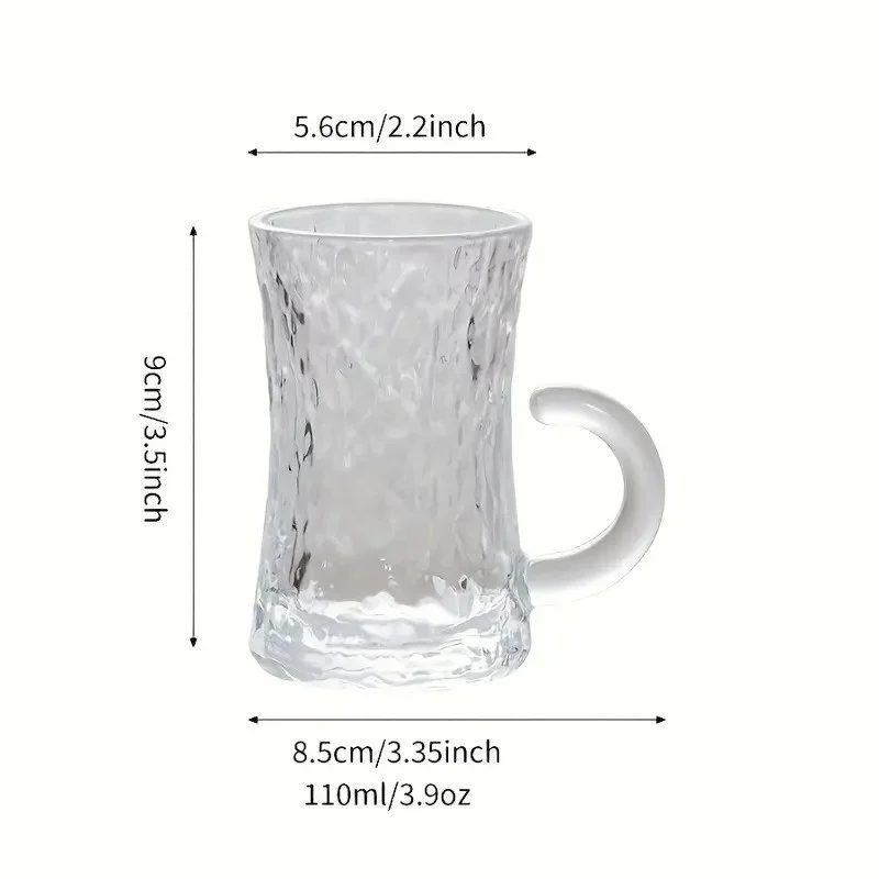 Turku tējas tase ar rokturi 110 ml ar rievotu rakstu