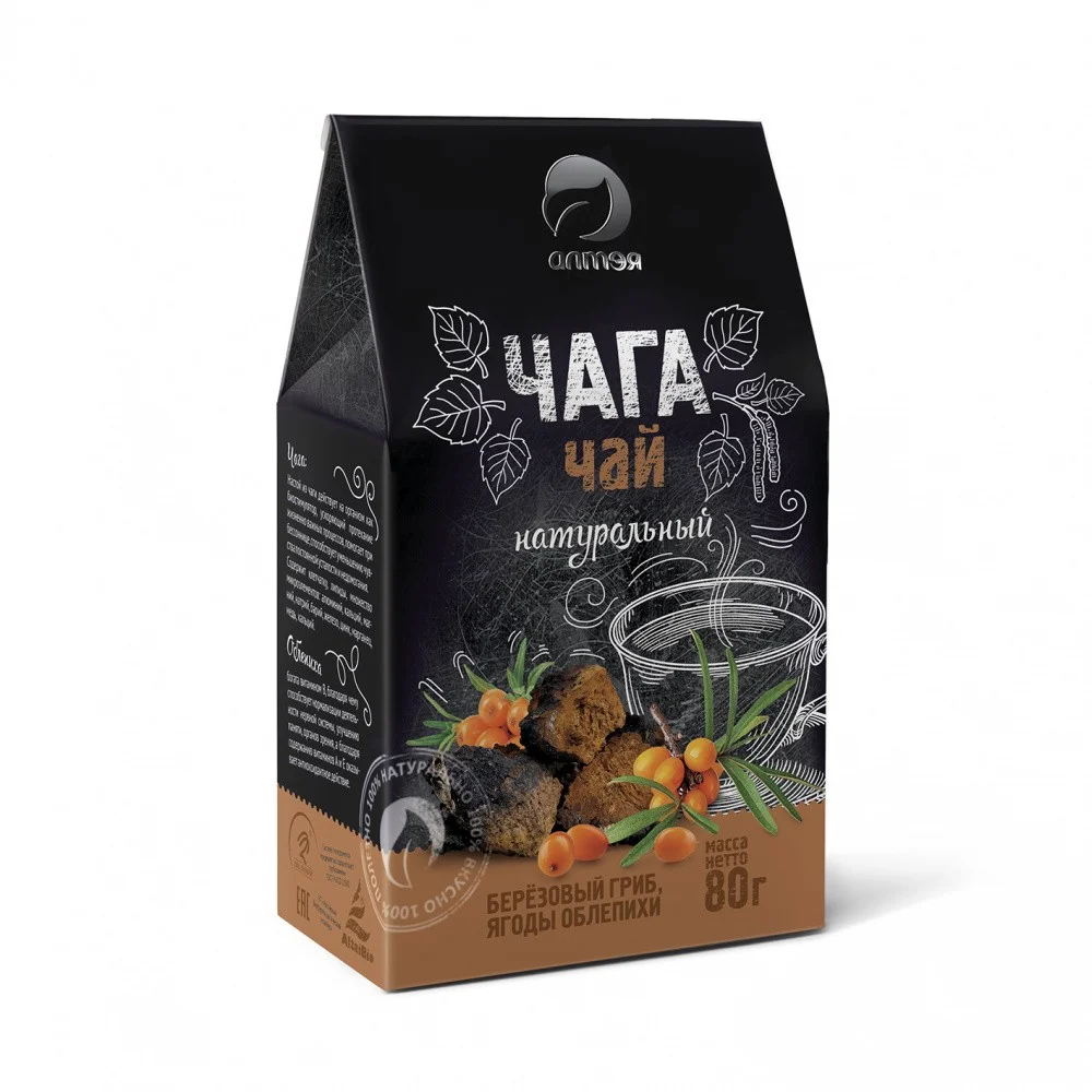 Чайный напиток Фиточай Чага с облепихой 80 г Алтэя