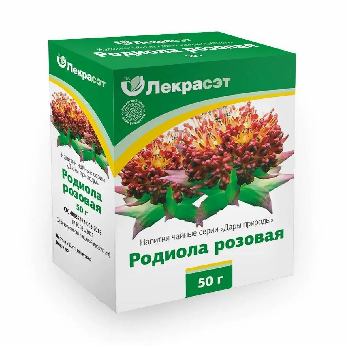 Родиола розовая, 50 гр LEKRASET (ЗОЛОТОЙ  КОРЕНЬ)