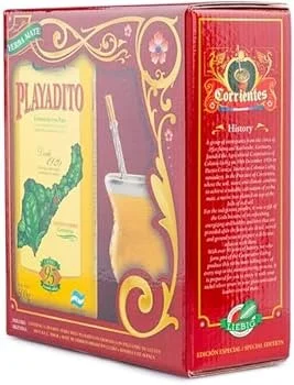 Playadito yerba mate komplekts Gourd + Bombilla + yerba 500g