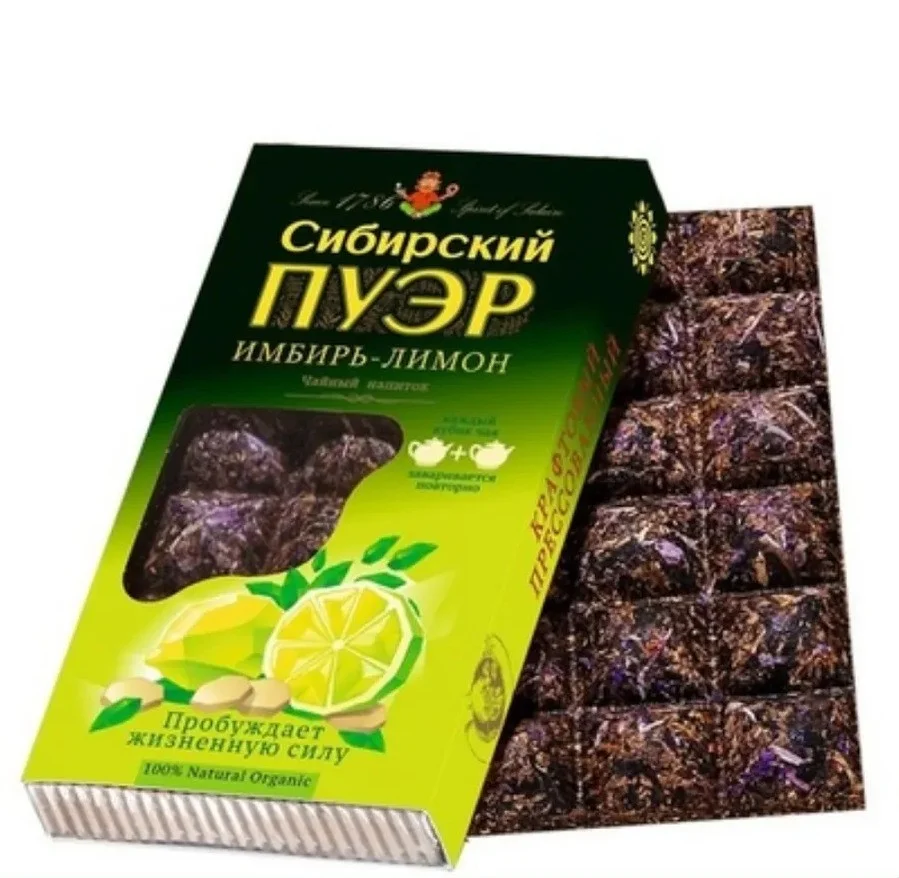 “Sibīrijas Puers” INGVERS-CITRONS, tējas tāfelīte, 96 g Ivan Da