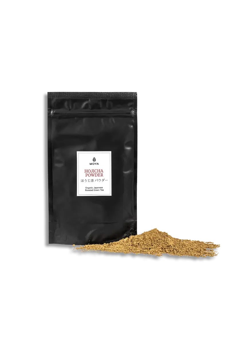 Японский зеленый чай ходзича порошок Moya Hojicha 100 г пакет с застежкой