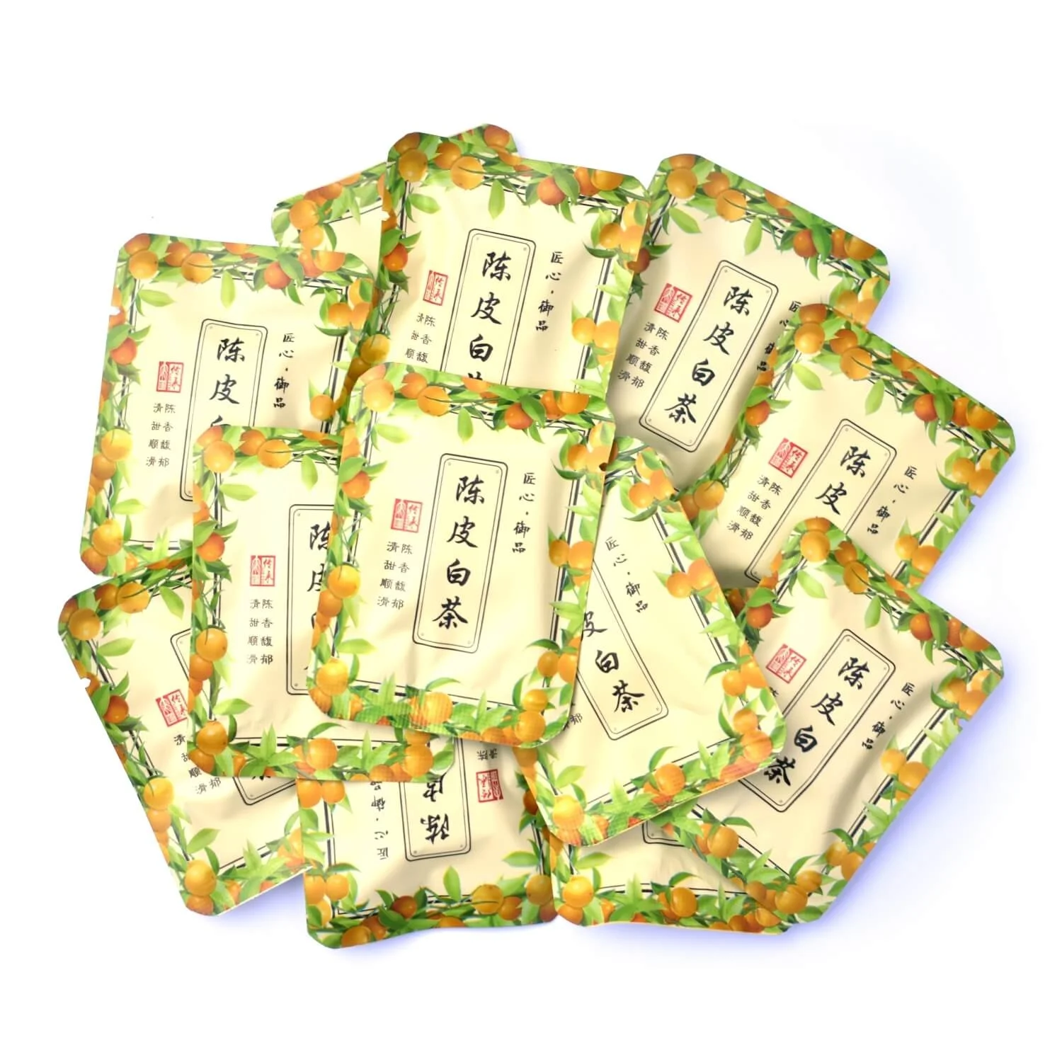 Чэнь Пи Бай Ча 50г Прессованный Белый чай с мандариновой цедрой Chen Pi Bai Cha T.Ar