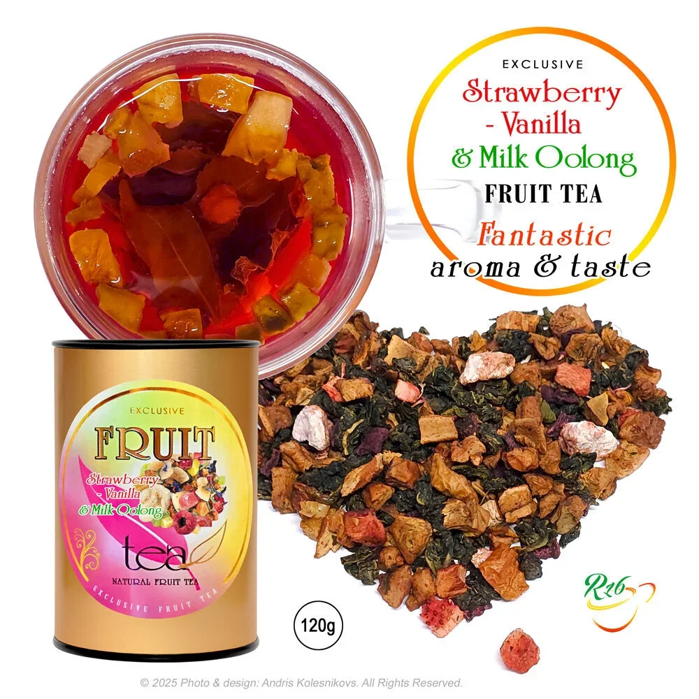 Zemeņu - Vaniļas Piena Vulunas Augļu Tēja, PT120 g Fruit Oolong