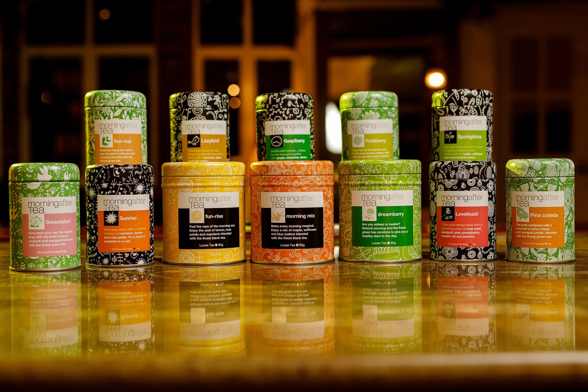 Vintage Teas Fun-rise melnā berama tēja 80g metāla bundža