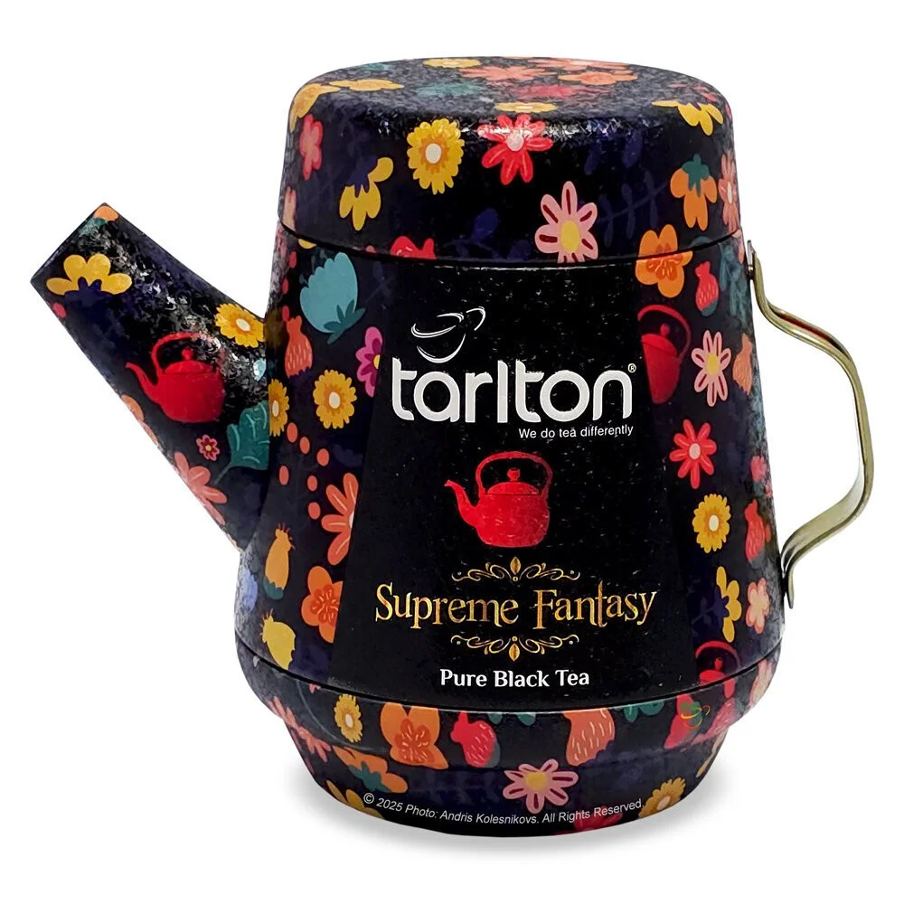 Supreme Fantasy Черный листовой чай, Tarlton жестяной чайник, 100 г