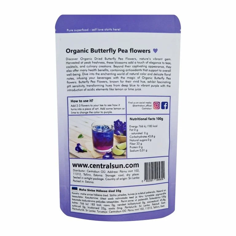 Bioloģiski Tauriņu zirņu ziedi 25g Ančan tēja