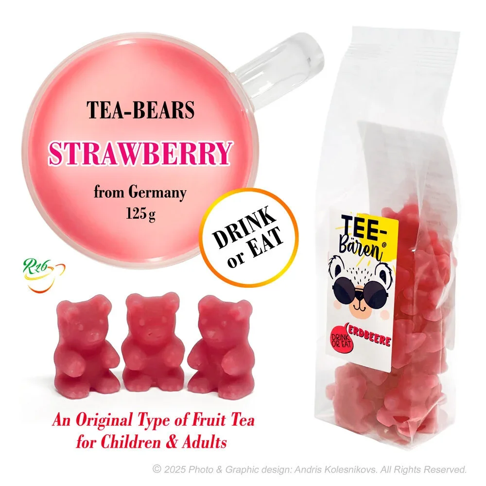 Augļu Tējas Lācīši - Erdbeere - Zemeņu, 125 g