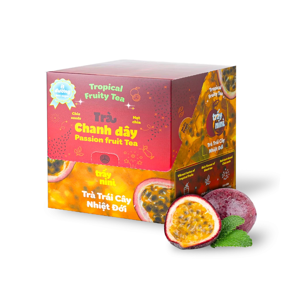 Чай фруктовый растворимый с маракуйей и семенами чиа Ban Me Gold 100 г (10 г x 10 шт.)