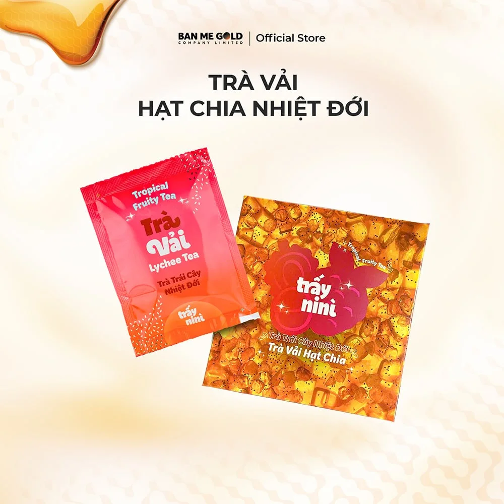 Ličī augļu čia sēklu šķīstošā tēja Ban Me Gold 100g (10g x 10gab.) Ieteicams līdz: 28.04.2026