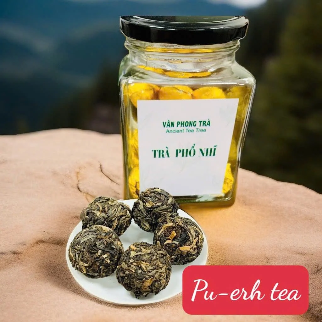 Vjetnamas Svaigas Pueras tēja 10 gab. x 6 g (aptuveni 60g) 2023.g. Van Phong Tea