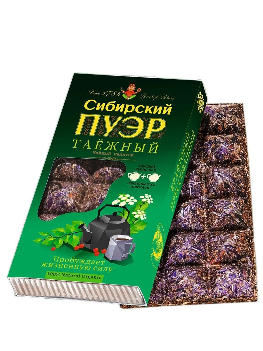 “Sibīrijas puers” TAIGA, tējas tāfelīte, 96 g Ivan Da