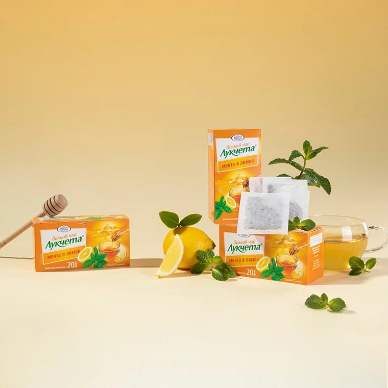 Tēja ar citronu un piparmētru (24g) 20gab. x 1.2g Lukcheta