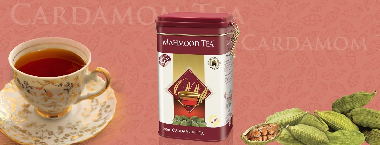 Mahmood melnā tēja ar kardamonu 450g