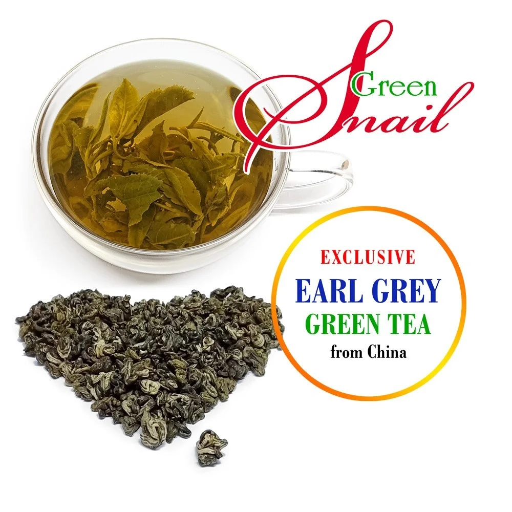 "GREEN SNAIL" Earl Grey - Elitārā ķīniešu zaļā tēja ar bergamotu 100g