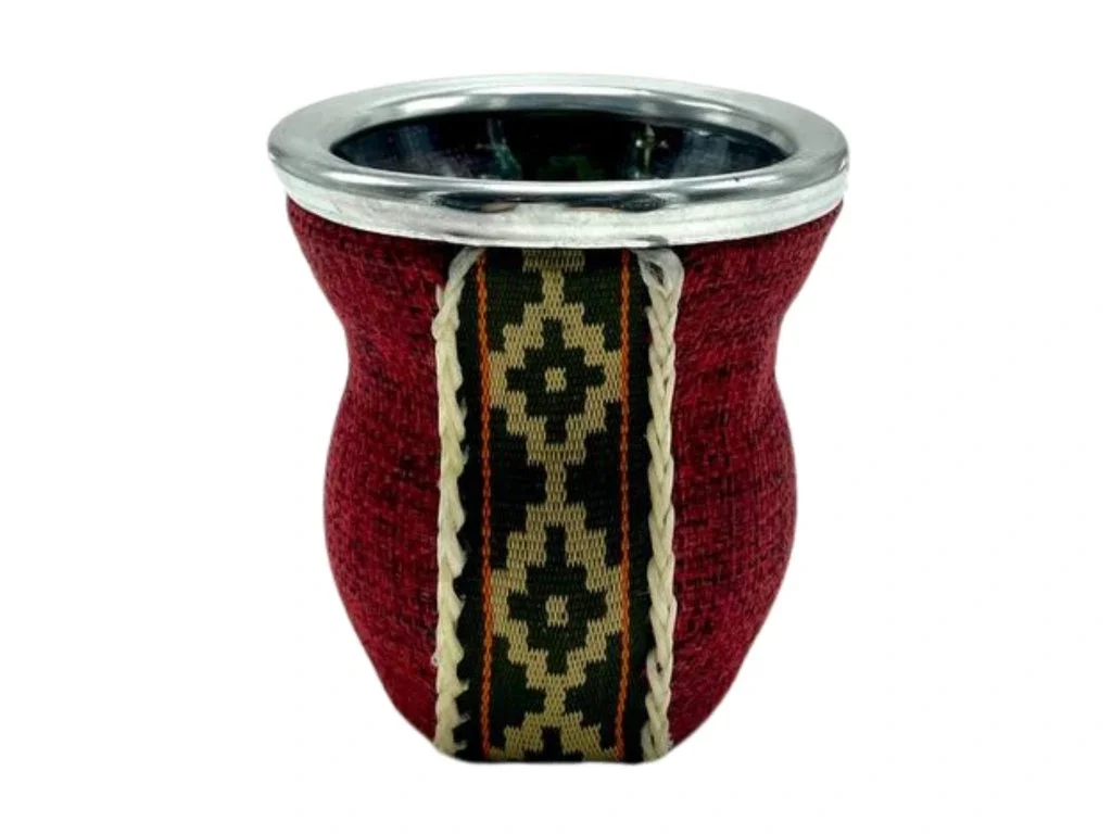 Woop Стеклянный Калабас с узором, красный, 190 мл, Йерба, Аргентина