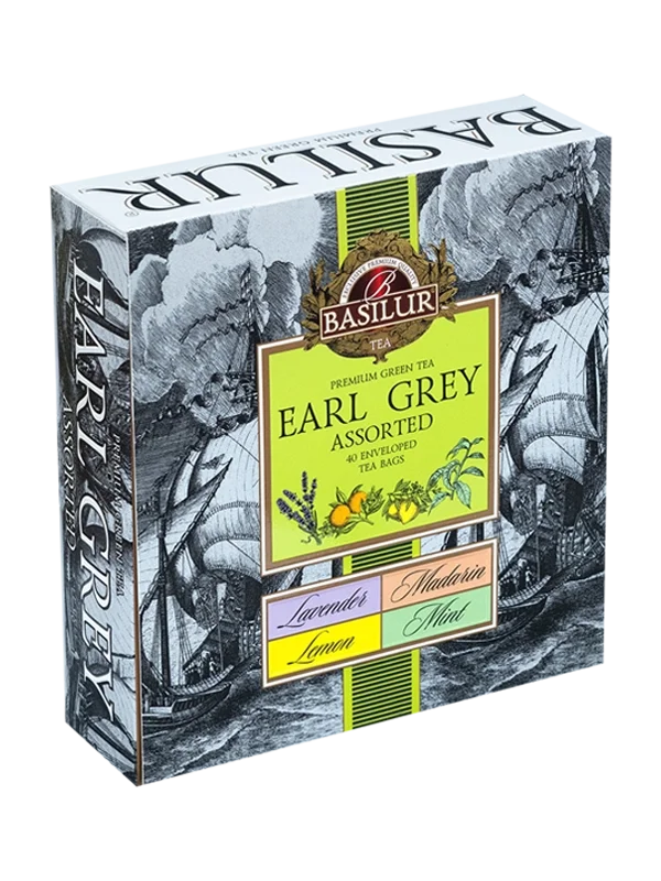 Зелёный чай EARL GREY ASSORTED (40x2g) Basilur
