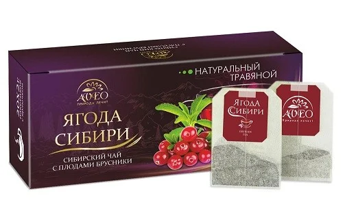 Чайный напиток "Ягода Сибири. Брусника" 2.0 гр*20 пак