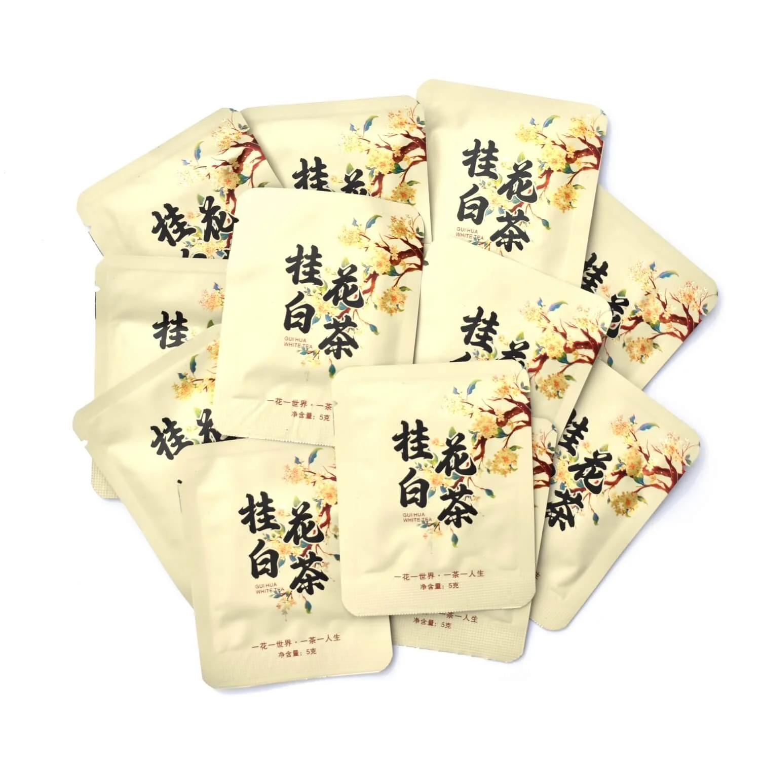Гуй Хуа Бай Ча 50г Прессованный Белый чай с османтусом Gui Hua Bai Cha T.Ar