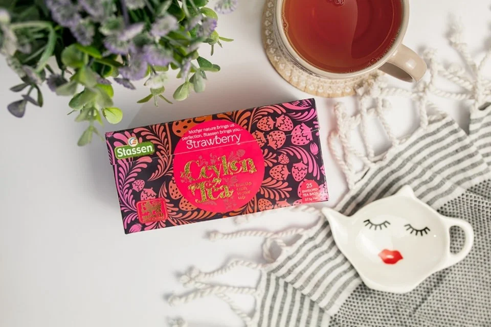 Stassen Strawberry melna tēja ar zemeņu aromātu 25 tējas maisiņi