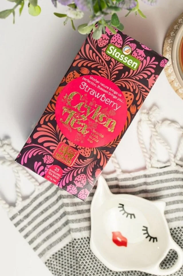 Stassen Strawberry melna tēja ar zemeņu aromātu 25 tējas maisiņi