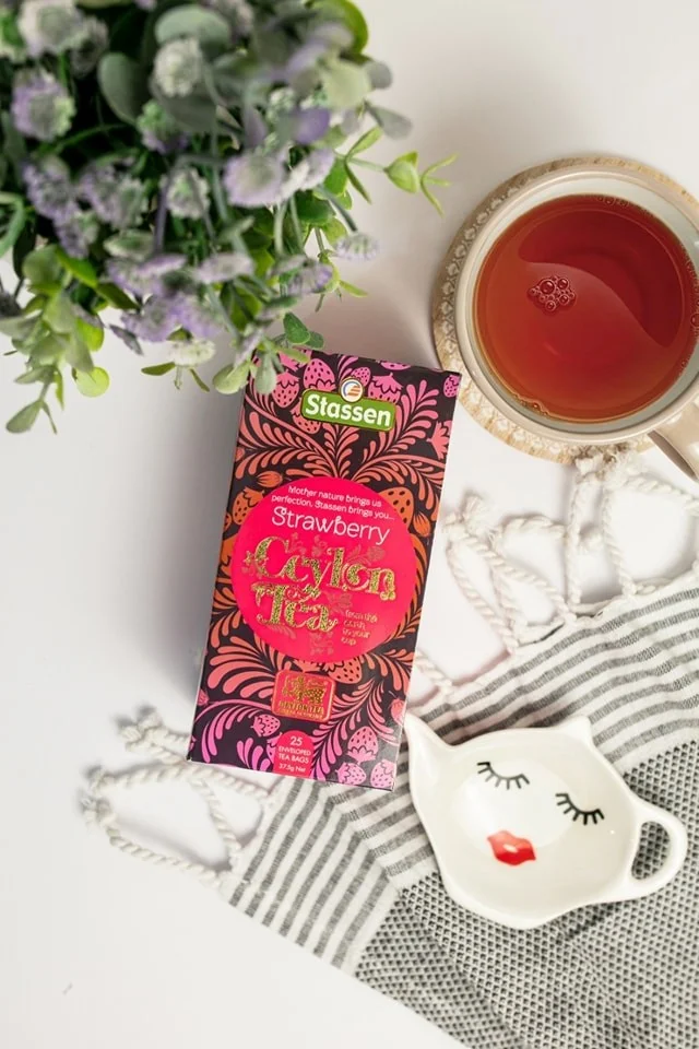 Stassen Strawberry melna tēja ar zemeņu aromātu 25 tējas maisiņi