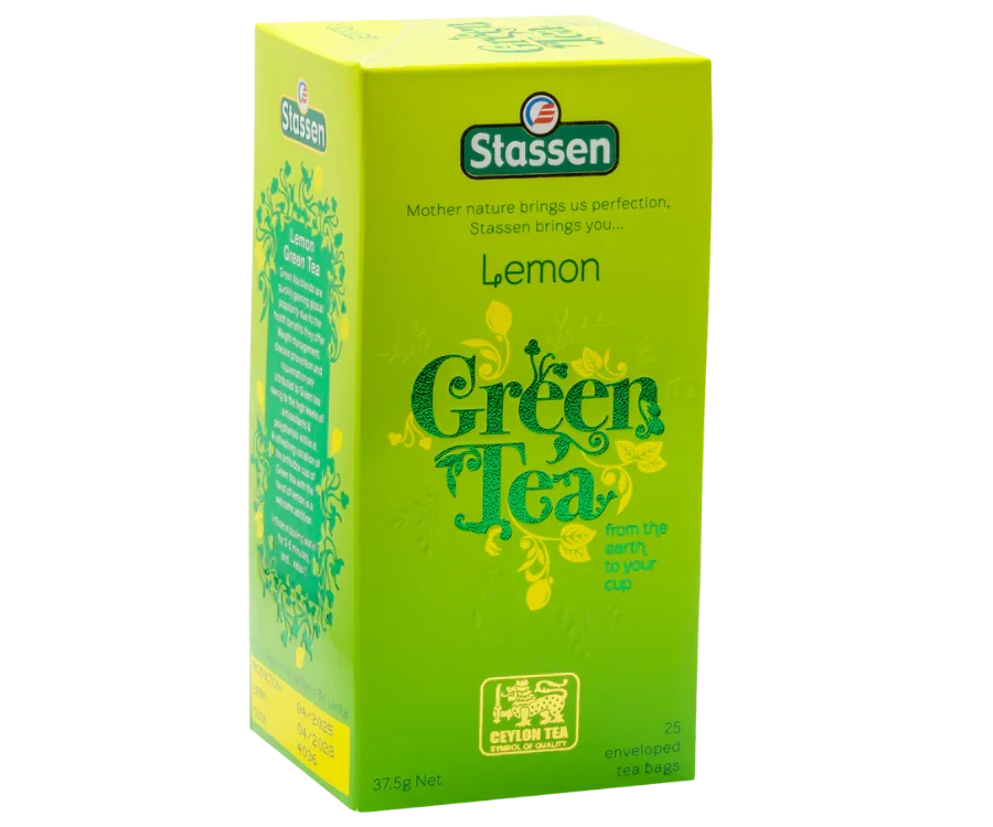 Stassen Lemon зелёный чай с ароматом лимона 25 пакетиков