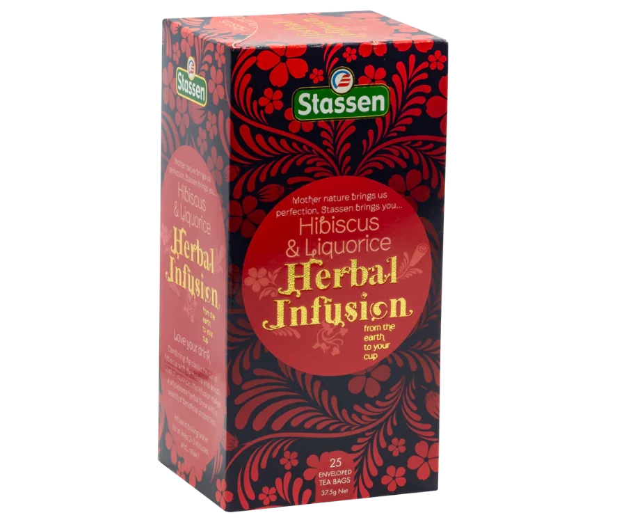 Stassen Hibiskus & Liquorice чайный напиток из гибискуса и лакрицы 25 пакетиков